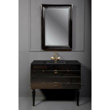 Тумба под раковину Boheme Armadi Art Vallessi Avangarde Piazza 100 841-100-BG подвесная Черный глянец Золото