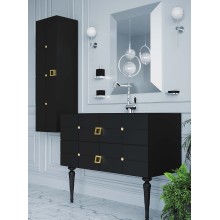 Тумба под раковину Boheme Armadi Art Vallessi Avangarde Piazza 100 841-100-BG подвесная Черный глянец Золото