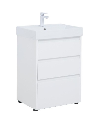 Тумба под раковину Aquanet Nova Lite 60 302469 Белый глянец