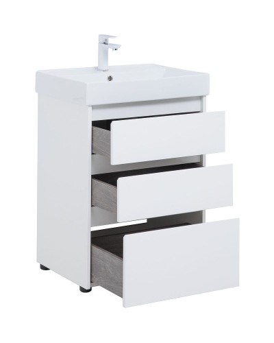 Тумба под раковину Aquanet Nova Lite 60 302469 Белый глянец