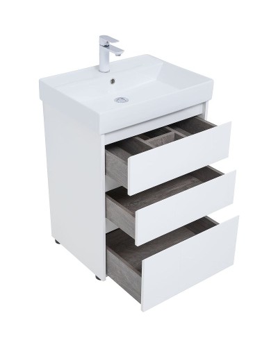 Тумба под раковину Aquanet Nova Lite 60 302469 Белый глянец