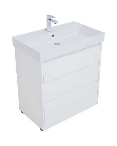 Тумба под раковину Aquanet Nova Lite 75 302472 Белый глянец