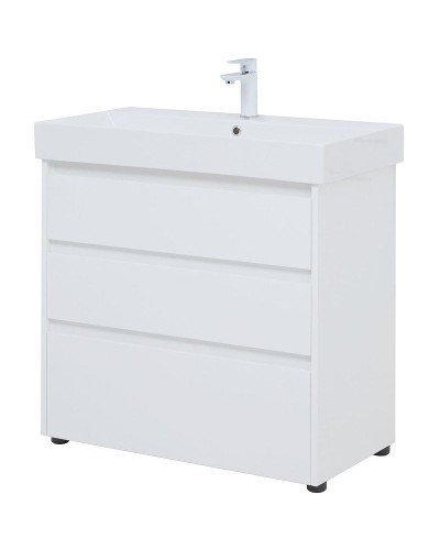 Тумба под раковину Aquanet Nova Lite 85 302475 Белый глянец