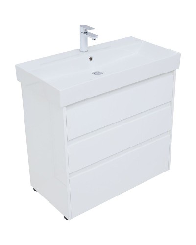 Тумба под раковину Aquanet Nova Lite 85 302475 Белый глянец