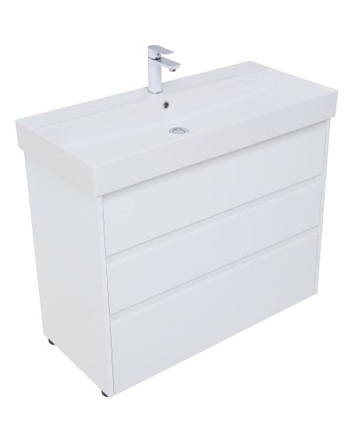 Тумба под раковину Aquanet Nova Lite 100 302478 Белый глянец