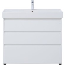 Тумба под раковину Aquanet Nova Lite 100 302478 Белый глянец