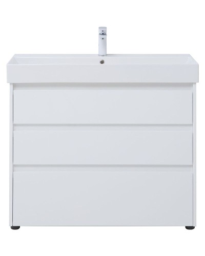 Тумба под раковину Aquanet Nova Lite 100 302478 Белый глянец