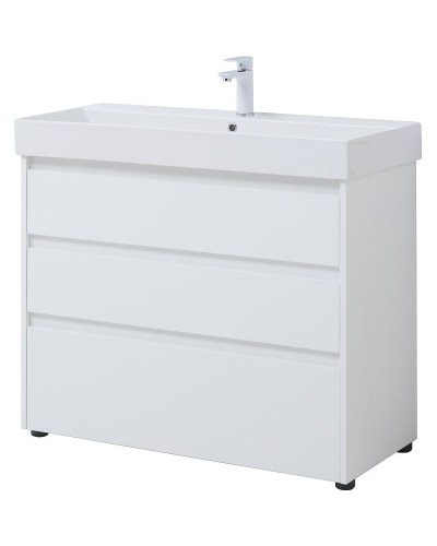 Тумба под раковину Aquanet Nova Lite 100 302478 Белый глянец