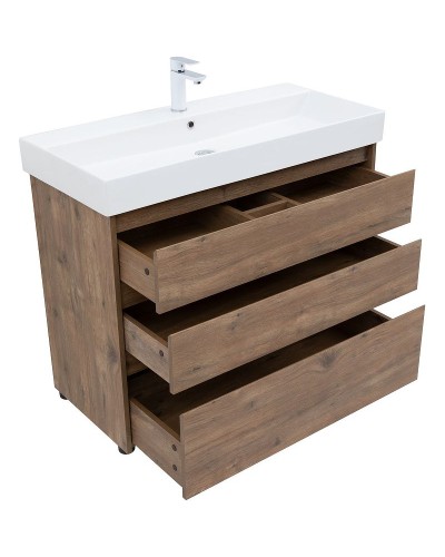 Тумба под раковину Aquanet Nova Lite 100 302480 Дуб рустикальный