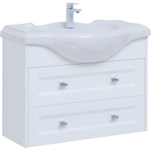 Тумба под раковину Aquanet Монте 85 303998 подвесная Белая матовая