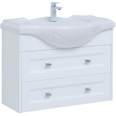 Тумба под раковину Aquanet Монте 85 303998 подвесная Белая матовая