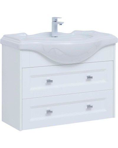 Тумба под раковину Aquanet Монте 85 303998 подвесная Белая матовая