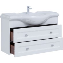 Тумба под раковину Aquanet Монте 105 303999 подвесная Белая матовая