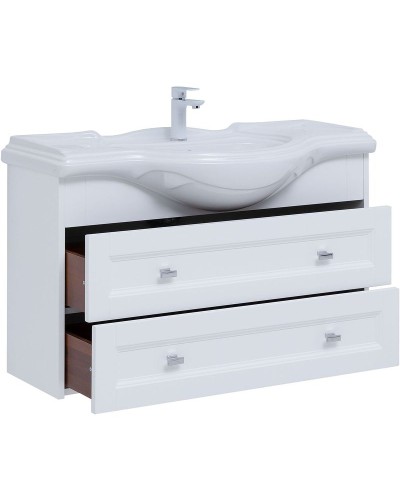 Тумба под раковину Aquanet Монте 105 303999 подвесная Белая матовая