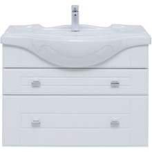 Тумба под раковину Aquanet Рондо 85 304289 подвесная Белый глянец