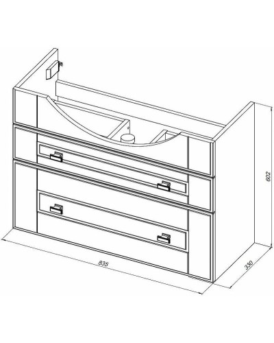 Тумба под раковину Aquanet Рондо 85 304289 подвесная Белый глянец