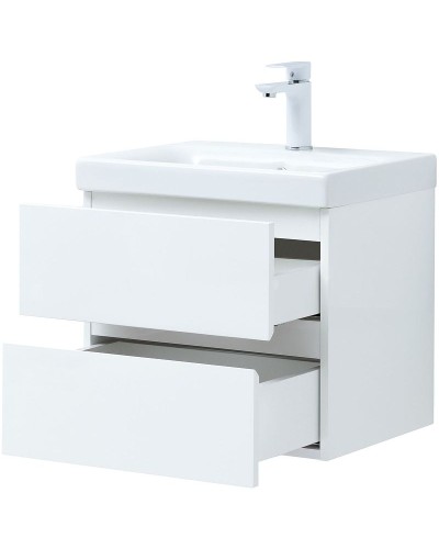 Тумба под раковину Aquanet Беркли 50 302347 подвесная Белый глянец