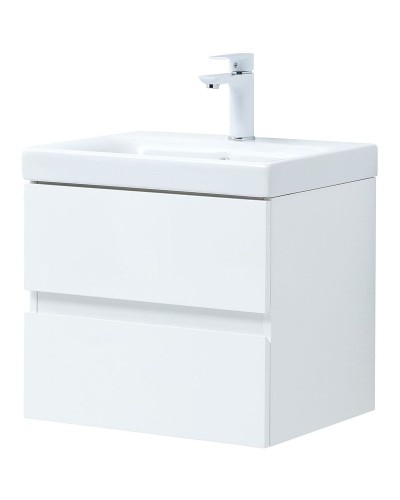 Тумба под раковину Aquanet Беркли 50 302347 подвесная Белый глянец