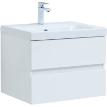 Тумба под раковину Aquanet Беркли 60 302349 подвесная Белый глянец