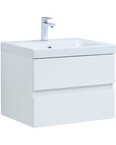 Тумба под раковину Aquanet Беркли 60 302349 подвесная Белый глянец