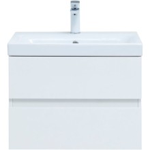 Тумба под раковину Aquanet Беркли 60 302349 подвесная Белый глянец