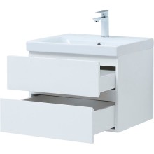 Тумба под раковину Aquanet Беркли 60 302349 подвесная Белый глянец