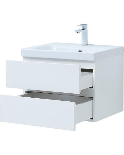 Тумба под раковину Aquanet Беркли 60 302349 подвесная Белый глянец