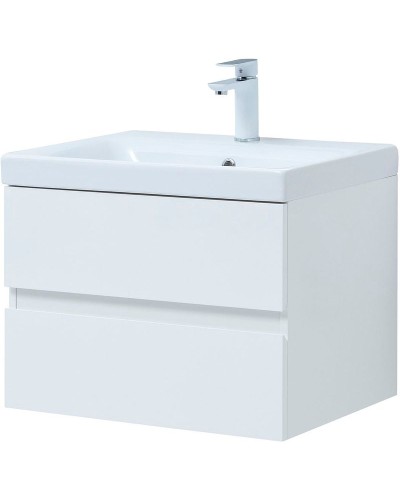 Тумба под раковину Aquanet Беркли 60 302349 подвесная Белый глянец