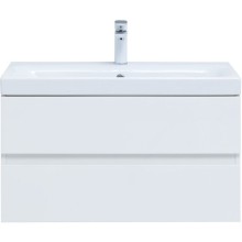 Тумба под раковину Aquanet Беркли 80 302351 подвесная Белый глянец
