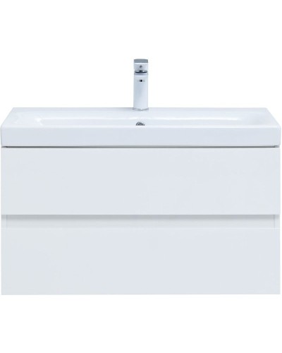 Тумба под раковину Aquanet Беркли 80 302351 подвесная Белый глянец