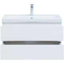 Тумба под раковину Aquanet Беркли 80 302351 подвесная Белый глянец