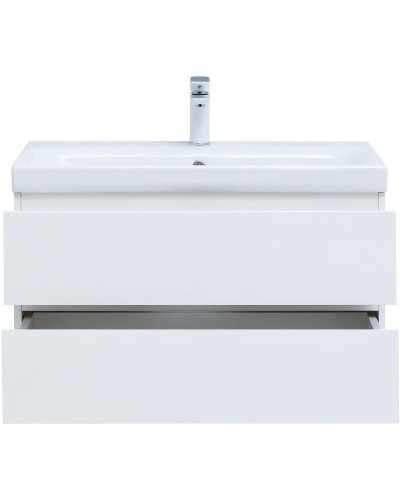 Тумба под раковину Aquanet Беркли 80 302351 подвесная Белый глянец