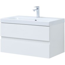 Тумба под раковину Aquanet Беркли 80 302351 подвесная Белый глянец