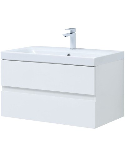 Тумба под раковину Aquanet Беркли 80 302351 подвесная Белый глянец