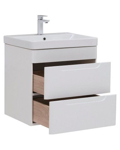 Тумба под раковину Aquanet София 60 288905 подвесная Белый глянец