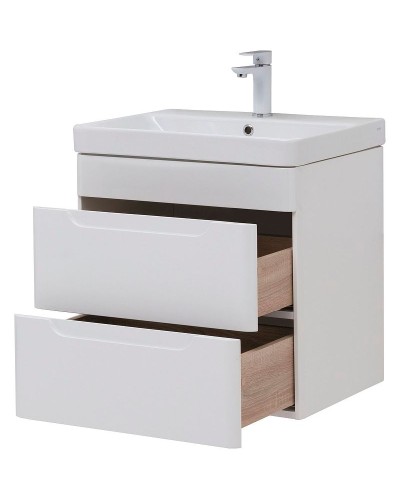 Тумба под раковину Aquanet София 60 288905 подвесная Белый глянец