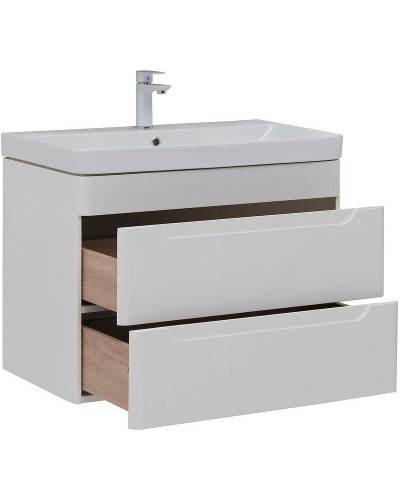 Тумба под раковину Aquanet София 80 274002 подвесная Белый глянец