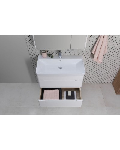 Тумба под раковину Aquanet София 80 274002 подвесная Белый глянец