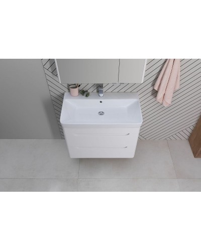 Тумба под раковину Aquanet София 80 274002 подвесная Белый глянец