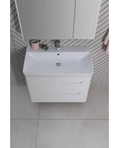 Тумба под раковину Aquanet София 80 274002 подвесная Белый глянец