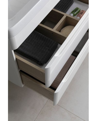 Тумба под раковину Aquanet София 80 274002 подвесная Белый глянец