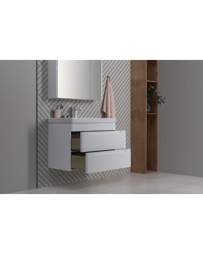 Тумба под раковину Aquanet София 80 274002 подвесная Белый глянец