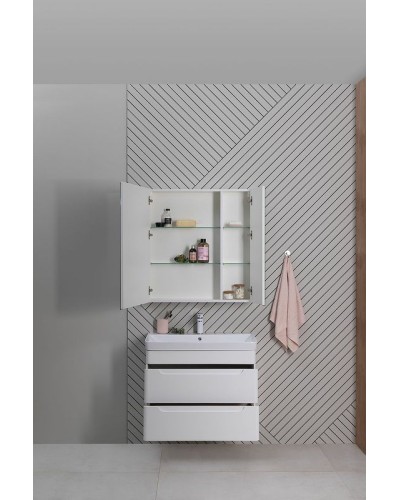 Тумба под раковину Aquanet София 80 274002 подвесная Белый глянец