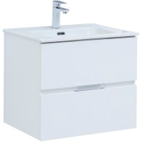 Тумба под раковину Aquanet Алвита New 60 277510 подвесная Белая матовая