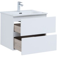 Тумба под раковину Aquanet Алвита New 60 277510 подвесная Белая матовая
