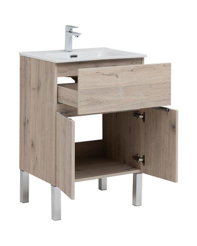 Тумба под раковину Aquanet Алвита New 60 277549 Дуб веллингтон белый