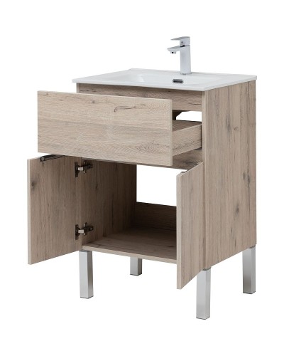 Тумба под раковину Aquanet Алвита New 60 277549 Дуб веллингтон белый