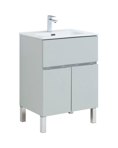 Тумба под раковину Aquanet Алвита New 60 277548 Серая матовая