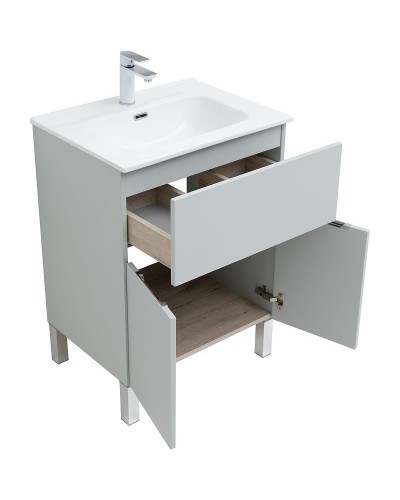 Тумба под раковину Aquanet Алвита New 60 277548 Серая матовая