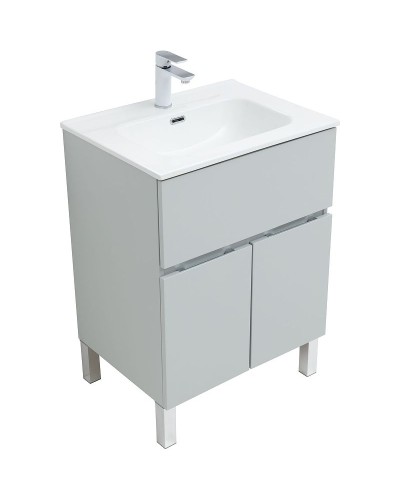 Тумба под раковину Aquanet Алвита New 60 277548 Серая матовая